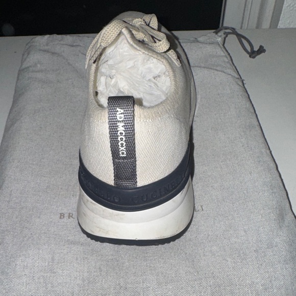 Brunello Cucinelli Light Tan Knit Sneakers - Picture 9 of 11
